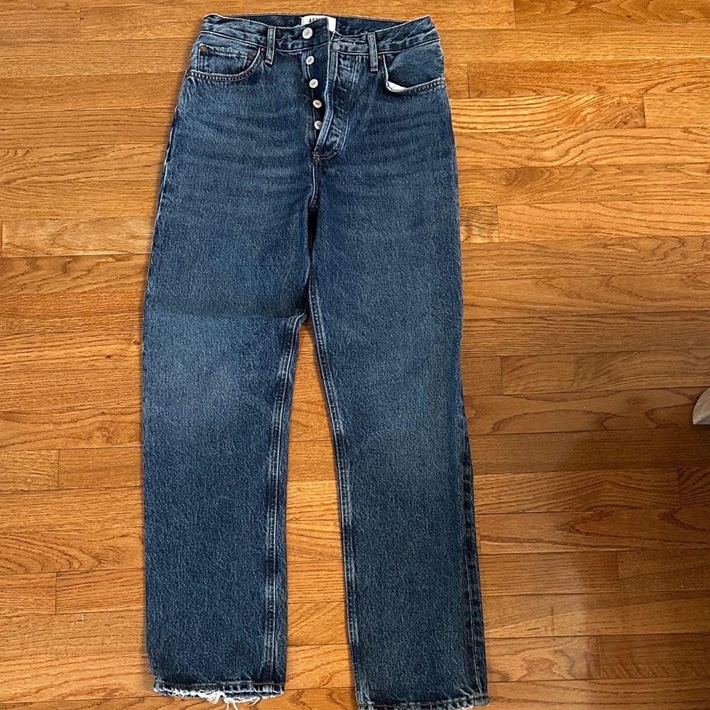 Agolde high rise straight leg jeans